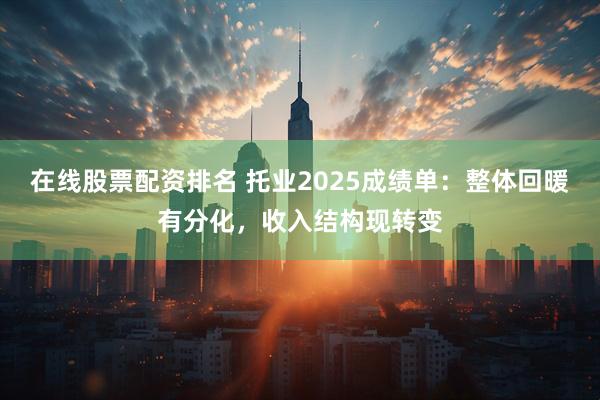 在线股票配资排名 托业2025成绩单：整体回暖有分化，收入结构现转变